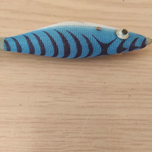 Squid jig artificial bait with hooks fish blue 10g 10cm used