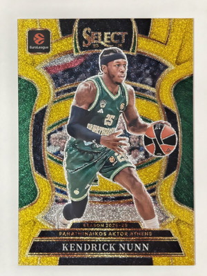 Kendrick Nunn Gold Glitter SSP Euroleague Select 2025 26 card new
