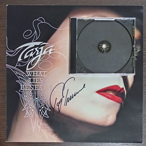 Tarja Turunen What Lies Beneath Autographed Promo Photo LP Size like new