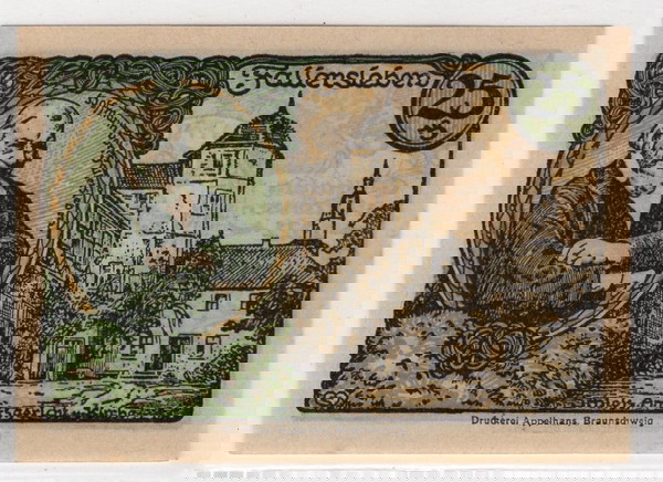 1920 GERMANY ,ΛΙΘΟΓΡΑΦΙΕΣ ,ΣΥΛΛΕΚΤΙΚΕΣ ,ΕΓΧΡΩΜΕΣ ΕΠΑΝΩ ΣΕ ΑΥΘΕΝΤΙΚΑ EMERGENCY10 & 25 PF . @15.