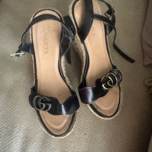 Gucci platform shoes size 38 used, black