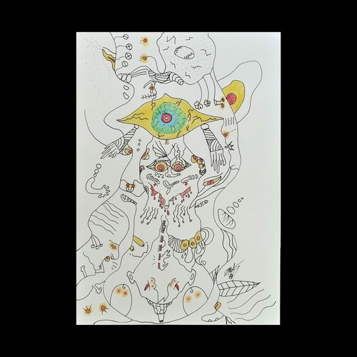 "Esoteriko Vlemma" Original Handmade A4 Drawing New