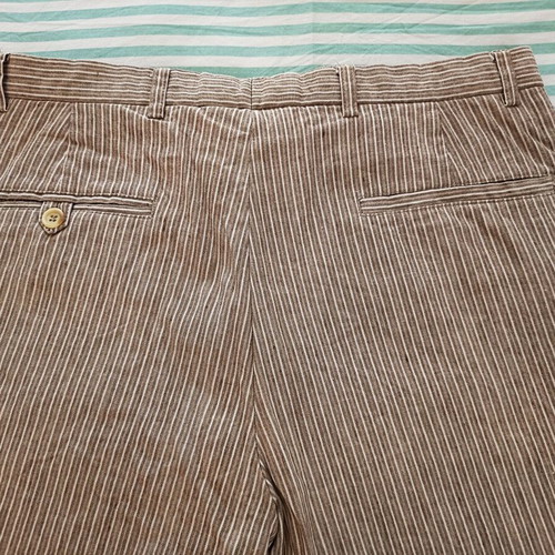 French Connection men's pants like new, striped cotton linen blend