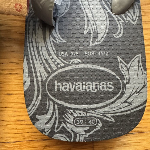 Havaianas Fit flip flops new, size 41.5, black and grey