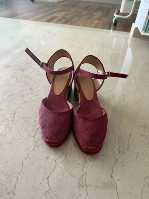 Castaner burgundy platform sandals used, size 40