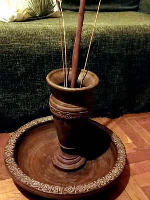 Vintage χειροποίητο σετ κεραμικών terracotta από τη Φλωρεντία σαν καινούργιο
