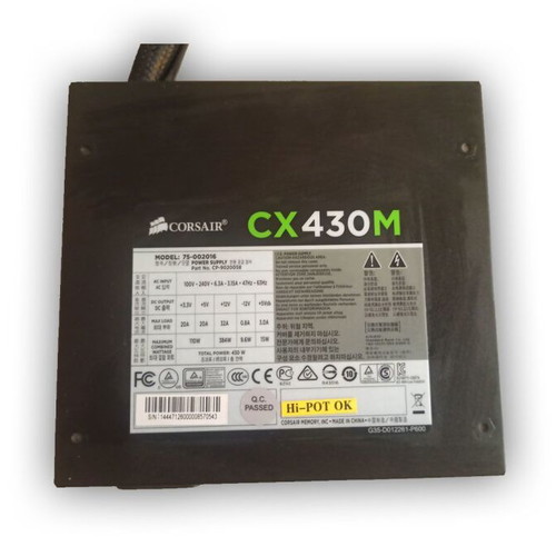Corsair CX430M Modular Power Supply 430 Watts 80 Plus like new