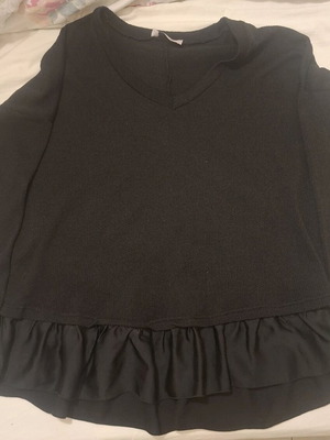 Blouse thin airy used, black, size XL