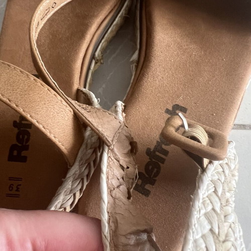 Refresh espadrilles with low heel, beige