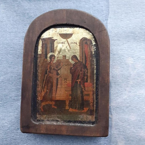 Religious wooden icon like new, 13 cm height
