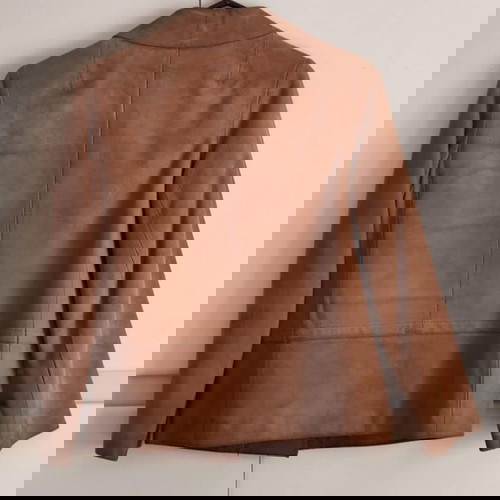 Δερμάτινο ταγέρ μεταχειρισμένο σε καφέ χρώμα, μέγεθος Small