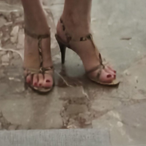 Haralas sandals like new, animal print, size 38, 7 cm heels
