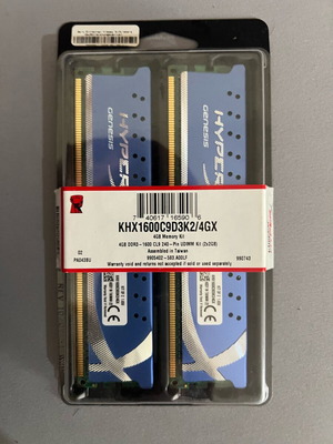 Kingston HyperX 4GB (2x2GB) DDR3 1600MHz sealed new memory