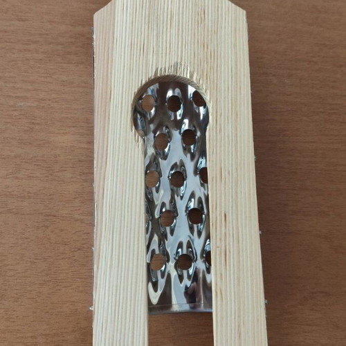 Grater stainless steel with wooden handle new