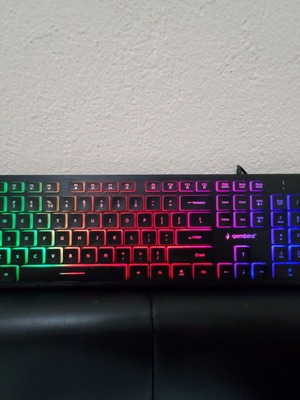 Gembird KB-UML-01 gaming keyboard with RGB lighting, US English