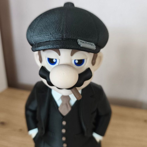 Super Mario 3D printed figure new, Peaky Blinders style