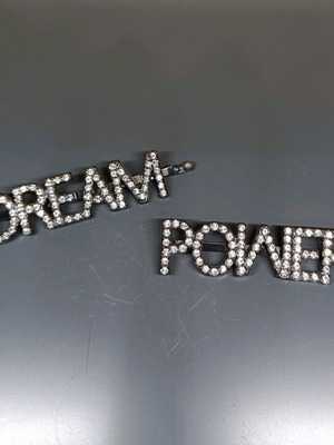 Hair clips with rhinestones like new, black