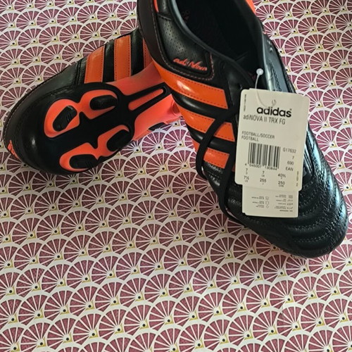 Adidas Men's Football Shoes Black Orange New Size 38.5