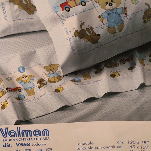 Flannel baby crib sheet set Valman new, pink