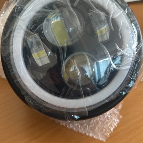 Cafe Racer LED motorcycle headlight new with accessories