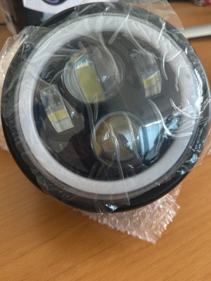 Cafe Racer LED motorcycle headlight new with accessories