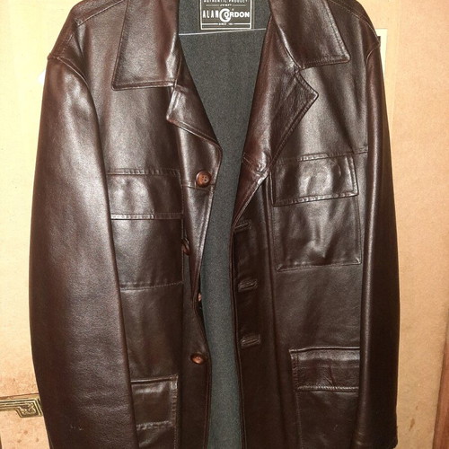 Leather jacket Alan Gordon size L-XL like new, brown