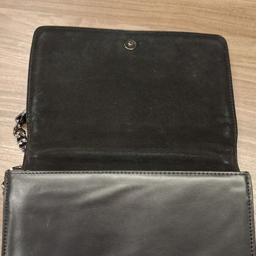Zara Woman Shoulder Bag like new, black, silver chain, ponyskin type