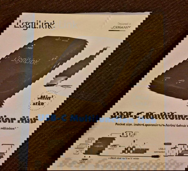 LogiLink USB 2.0 Hub 3 Θυρών με Σύνδεση USB-C