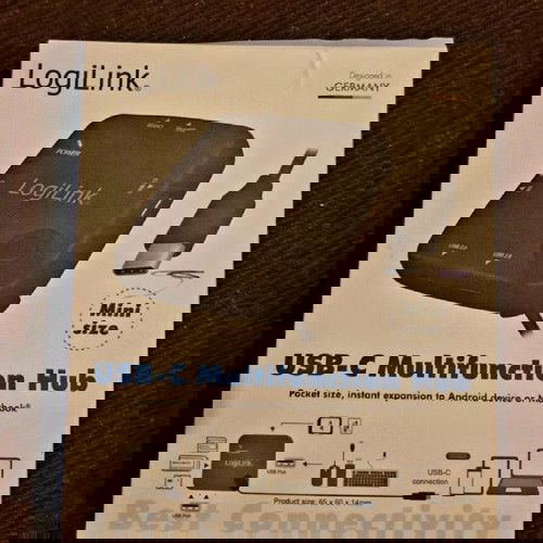 LogiLink USB 2.0 Hub 3 Θυρών με Σύνδεση USB-C