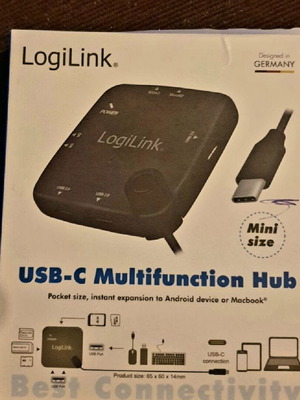 LogiLink USB 2.0 Hub 3 Θυρών με Σύνδεση USB-C