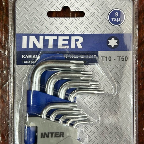 Torx key set professional T10-T50 with hole new