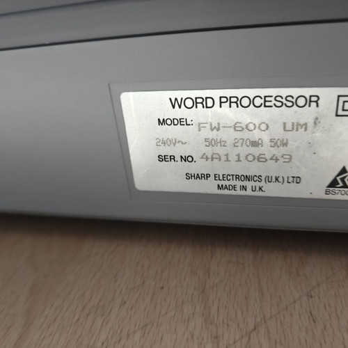 Sharp FW-600 vintage word processor used, fully functional