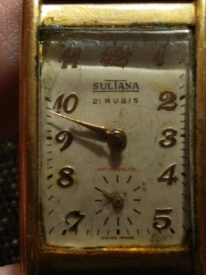 Ρολόι γυναικείο αντίκα Sultana 21 rubis μεταχειρισμένο με φθορές