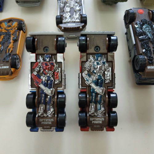 Transformers RPMs toy cars used, set with Optimus Prime and others