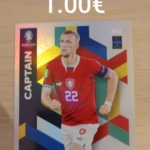 Captain Tomas Soucer Topps Match Attax Euro 2024 in excellent condition