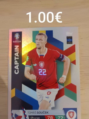 Captain Tomas Soucer Topps Match Attax Euro 2024 in excellent condition