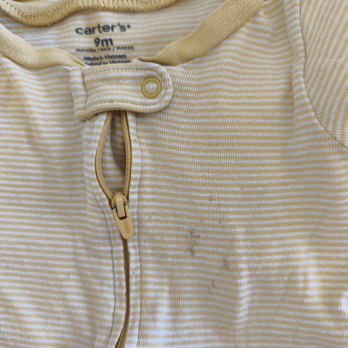 Carter's long sleeve pajamas bundle for babygirl 9 months used with stains