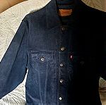  Vintage levi strauss & co leather jacket  Blue   Trucker Jacket ΔΕΡΜΑΤΙΝΟ