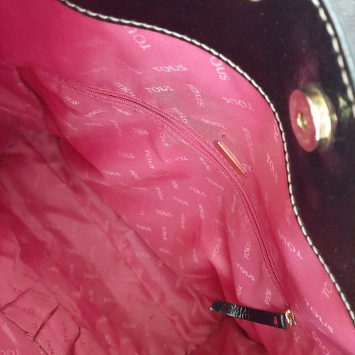 Tous shoulder bag black glossy like new