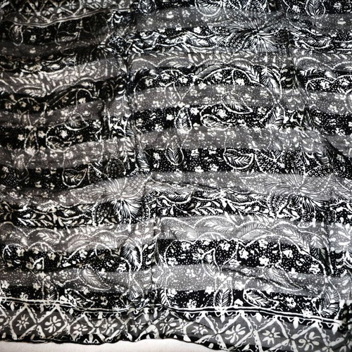 Siam Silk Black Batik Scarf 1.5x0.4m New