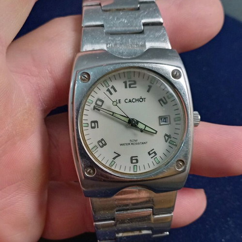 Le CACHOT men's watch like new with bracelet