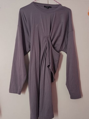 Missguided long-sleeve dress grey like new, size S