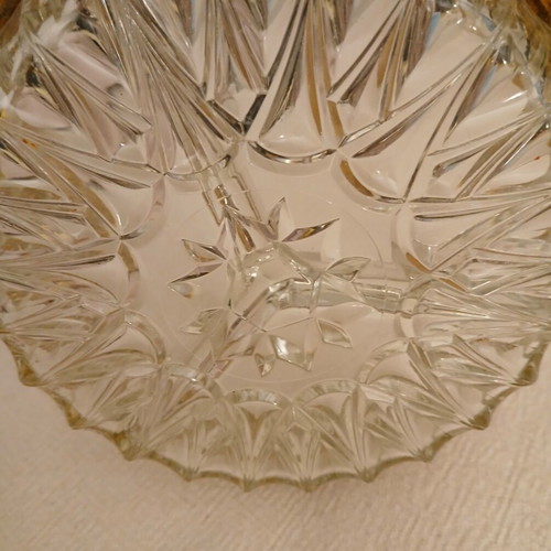 Vintage ornevier glass platter with 3 compartments