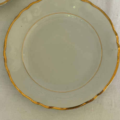 Gebruder Benedikt set of 18 used dessert plates porcelain antique