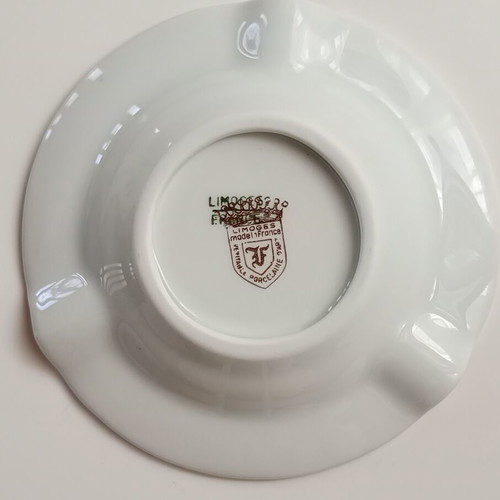 Set of 2 vintage porcelain ashtrays Limoges France and Bavaria Germany like new