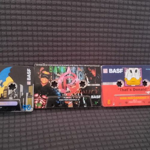 Batman Donald Duck BASF High Performance II cassette tapes used, 1995 collection