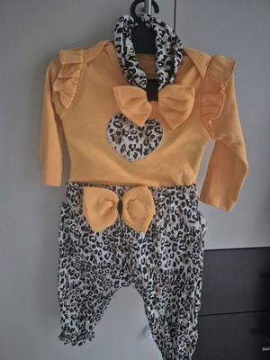 Baby romper set with leggings and headband new 12-18 months