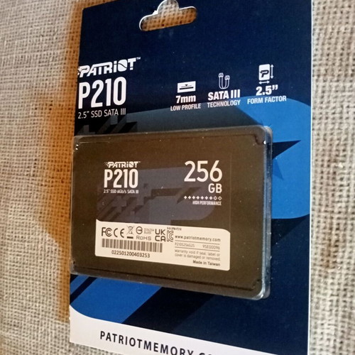 Patriot P210 SSD 256GB 2.5" Sata 3 new, opened packaging