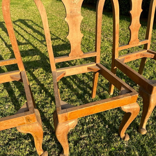 Vintage wooden chair, solid wood, restoration ready