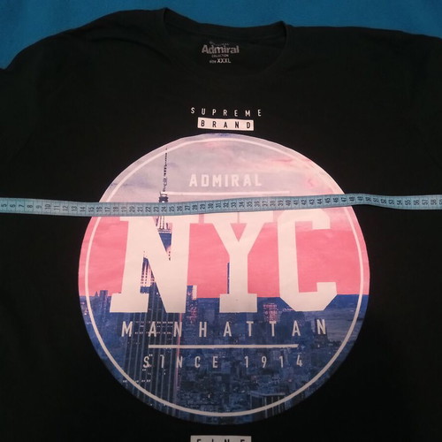 Admiral black t-shirt with short sleeves XXL like new